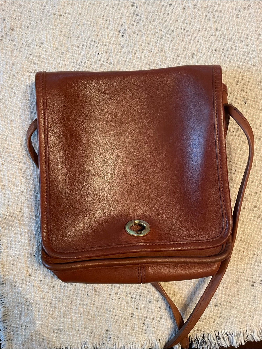 COACH Classic Brown Leather Crossbody Bag